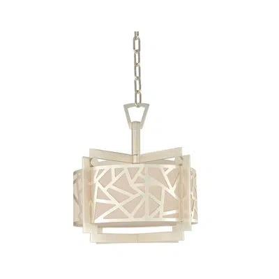 Kalco Miramar 3 Lt Rose Silver Semi-flush Mount