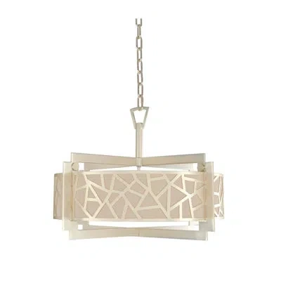 Kalco Miramar 5 Lt Rose Silver Semi-flush Mount
