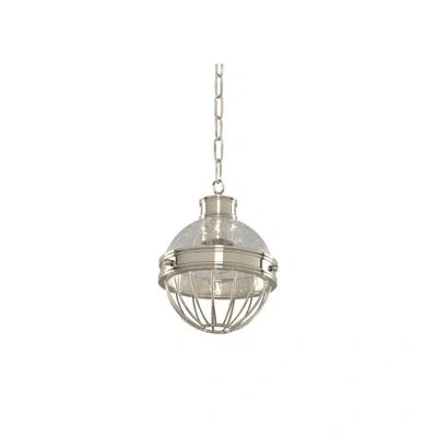 Kalco Montauk 1 - Light Unique / Statement Globe Pendant In Polished Nickel