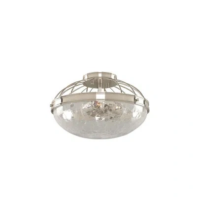 Kalco Montauk 3 Lt Polished Nickel Flush Mount