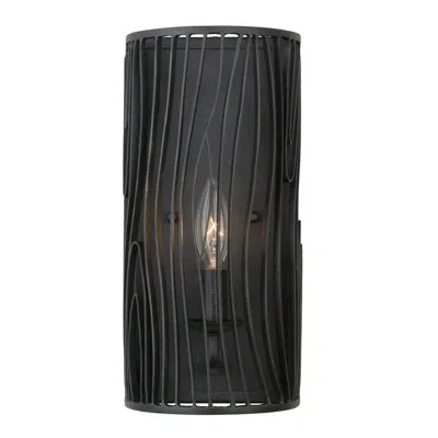 Kalco Morre 1 Lt Black Iron Wall Sconce