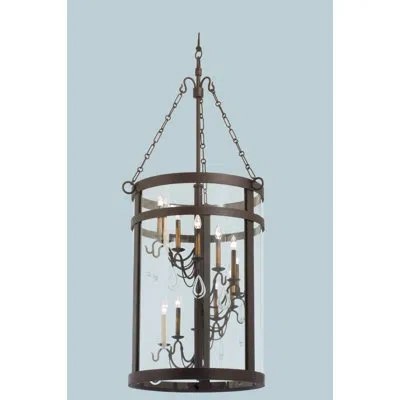Kalco Morris 12 Lt Bronze Chandelier