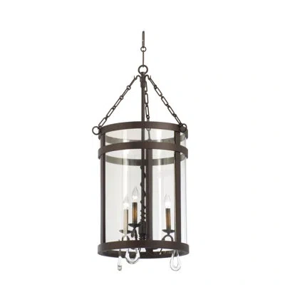 Kalco Morris 3 Lt Bronze Chandelier