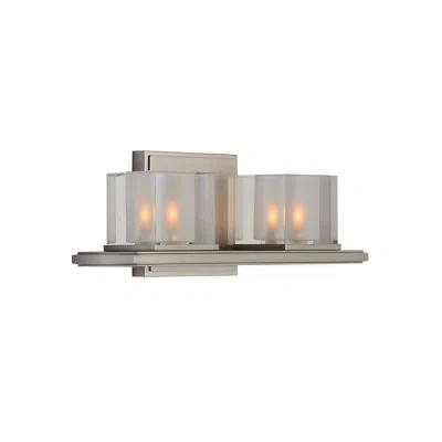 Kalco Naples 2 Lt Satin Nickel Bath Wall Sconce
