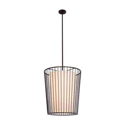 Kalco Pacifica 24-in 8 Light Socket Bronze Tiered Chandelier In Black