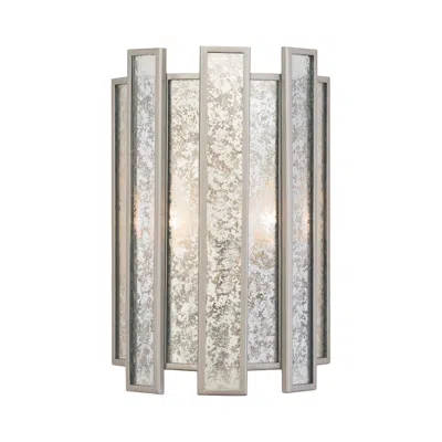 Kalco Palisade 14" High Tarnished Silver Wall Sconce