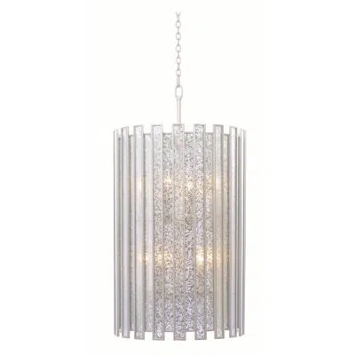 Kalco Palisade 8 Lt Tarnished Silver Chandelier