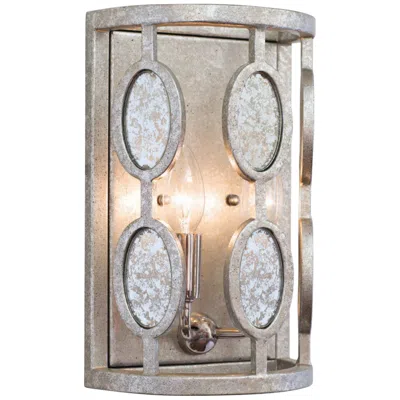 Kalco Palomar 13" High Vintage Silver Leaf 2-light Wall Sconce
