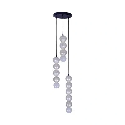Kalco Pearls 3 Lt Matte Black Multi-pendant