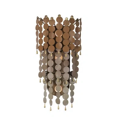 Kalco Pelt 3 Lt Pearlized Antique Brass Wall Sconce  In Laiton Antique Perlé;pearlized Antique B