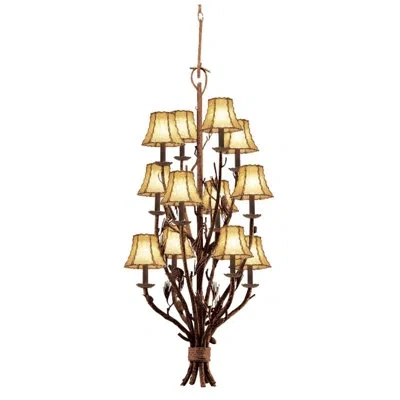 Kalco Ponderosa 12 Lt Ponderosa Tiered Chandelier