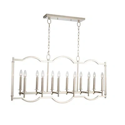 Kalco Provence 12 Lt Polished Nickel Linear Pendant