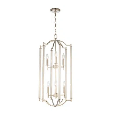 Kalco Provence 6 Lt Polished Nickel Pendant