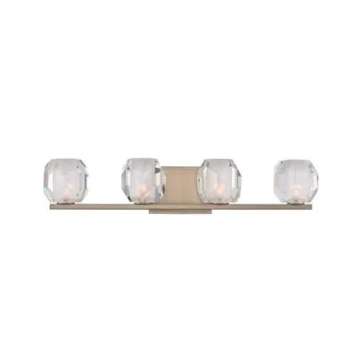 Kalco Regent 4 Light Transitional Vanity In Satin Nickel