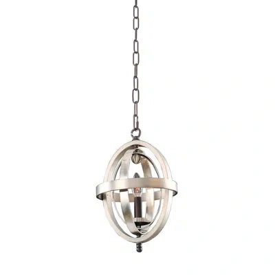 Kalco Rothwell 1 Lt Polished Satin Nickel Pendant