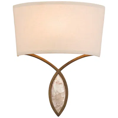 Kalco Sayville 12" High Distressed Gold Wall Sconce