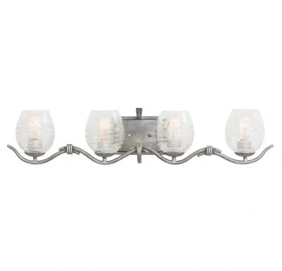 Kalco Seabrook 4-light Vanity Light In Moon Silver