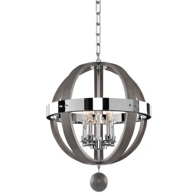 Kalco Sharlow 5 Lt Polished Chrome Pendant