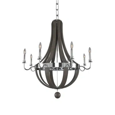 Kalco Sharlow 8 Lt Polished Chrome Chandelier