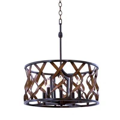 Kalco Soho 5 Lt Milk Chocolate Chandelier  In Brown