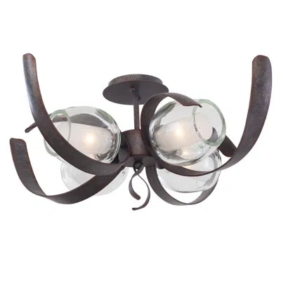 Kalco Solana 4 Lt Oxidized Copper Semi-flush Mount