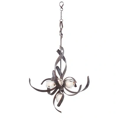 Kalco Solana 6 Lt Oxidized Copper Tiered Chandelier