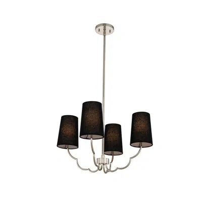 Kalco Sophia 4 Light Causal Luxury Chandelier By  In Silver