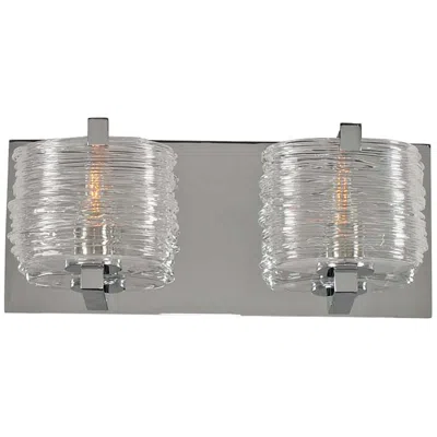 Kalco South Bay 12" Wide Chrome 2-light Bath Light