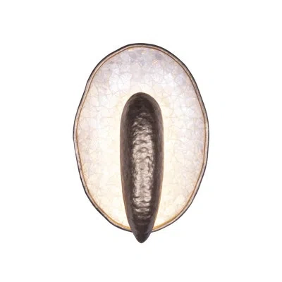 Kalco Spat 1 Lt Pearlized Antique Brass Wall Sconce