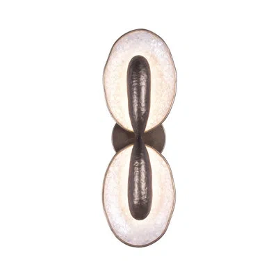 Kalco Spat 2 Lt Pearlized Antique Brass Wall Sconce