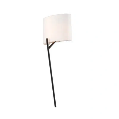 Kalco Tahoe 1 Lt Matte Black W/ Polished Nickel Wall Sconce  In Matte Black W Polished Nickel;noir Mat A