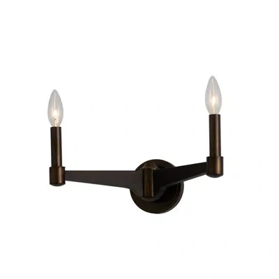 Kalco Tono 2 Lt Vintage Bronze Wall Sconce  In Clear,transparent Glass;bronze Rétro;vintage B