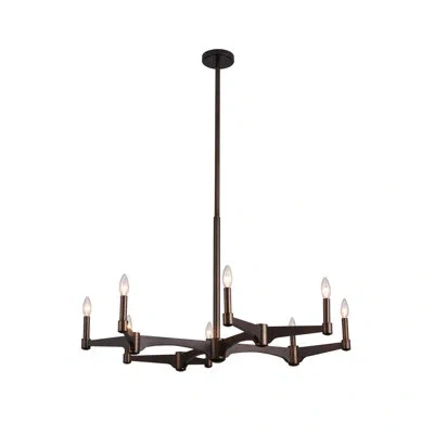 Kalco Tono 8 Lt Vintage Bronze Chandelier