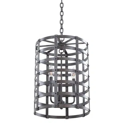 Kalco Townsend 3 Lt Vintage Iron Pendant