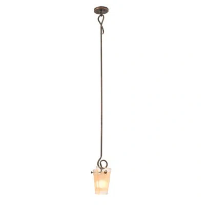 Kalco Tribecca 1 Lt Pendant  In Antique Copper,tribecca Antique Filigree Side Glass