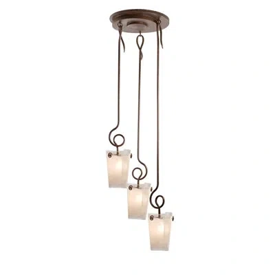 Kalco Tribecca 3 Lt Multi-pendant  In Antique Copper