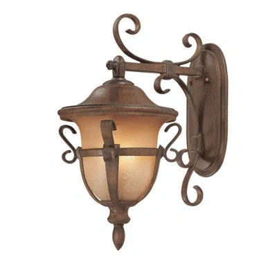 Kalco Tudor Outdoor 3 Lt Wall Sconce  In Walnut