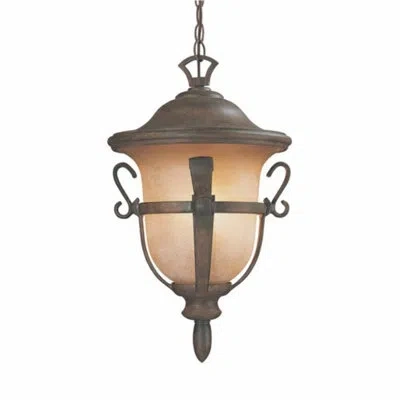 Kalco Tudor Outdoor 3 Lt Wall Sconce  In Walnut