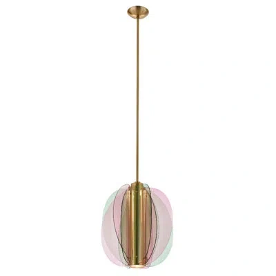 Kalco Tulipa 1 Lt Winter Brass Pendant