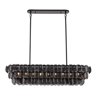 Kalco Uroko 49.5-in 9 Light (40-watt) Black Nickel Linear Pendant