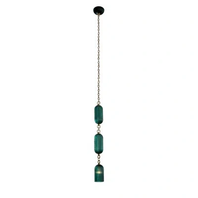 Kalco Verde 1 Lt True Satin Brass Pendant