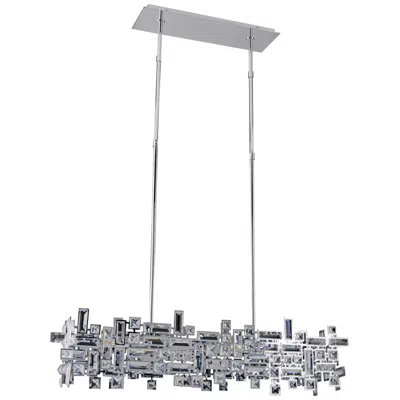Kalco Vermeer 35"w Polished Chrome Kitchen Island Light Pendant