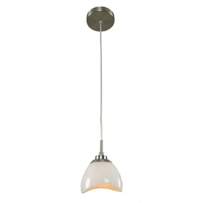 Kalco Vero 1 Light Transitional Pendant In Satin Nickel