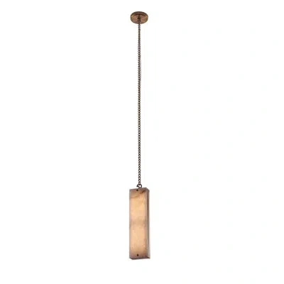 Kalco Vertical 1 Lt Winter Brass Pendant