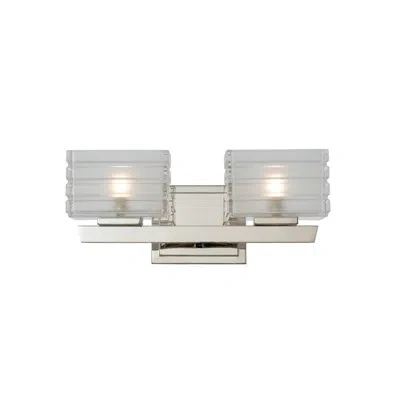 Kalco Victoria 2 Lt Polished Nickel Bath Wall Sconce