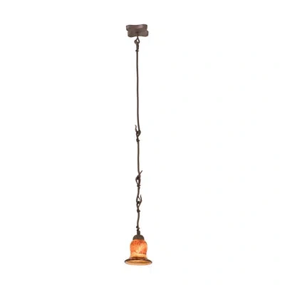 Kalco Vine 1 Lt Bark Pendant  In Penshell