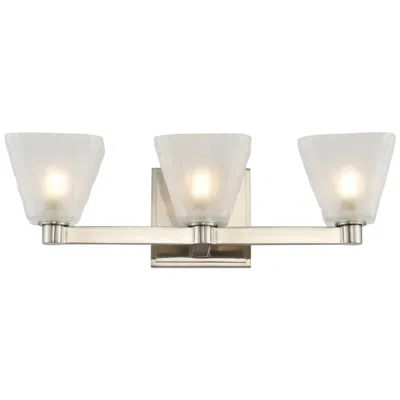 Kalco Weston 17" Wide Glazed Nickel 3-light Led Bath Light