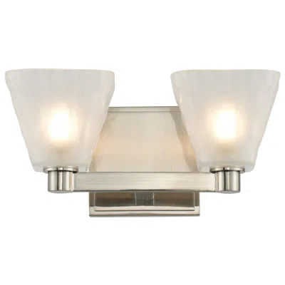 Kalco Weston 5" High Glazed Nickel 2-light Led Wall Sconce