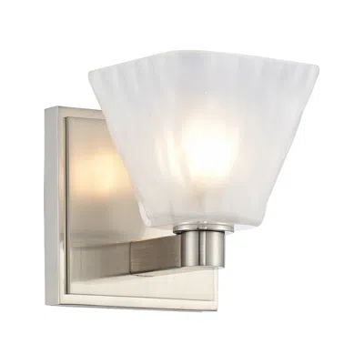 Kalco Weston 5" High Glazed Nickel Led Wall Sconce