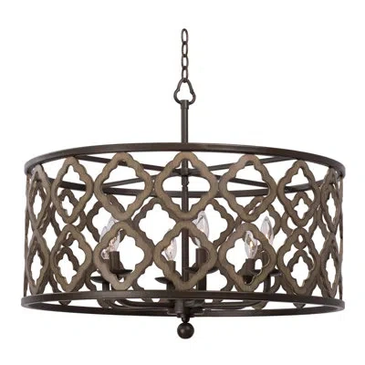 Kalco Whittaker 6 Lt Brownstone Pendant